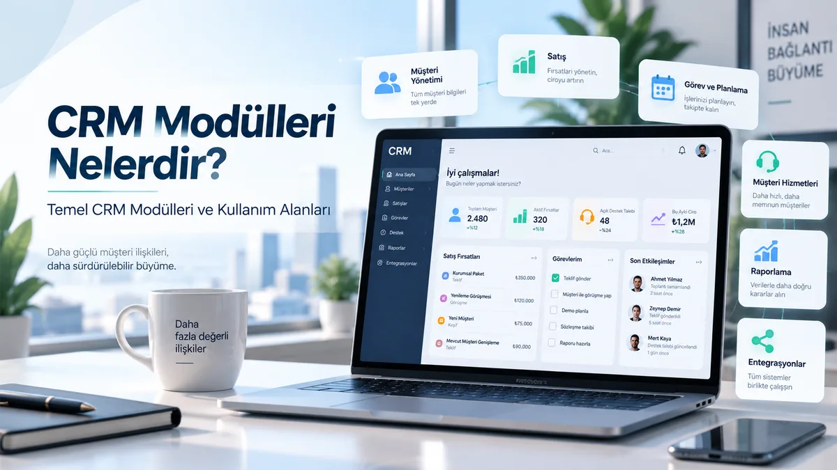 CRM Modülleri Nelerdir? Temel CRM Modülleri ve Kullanım Alanları