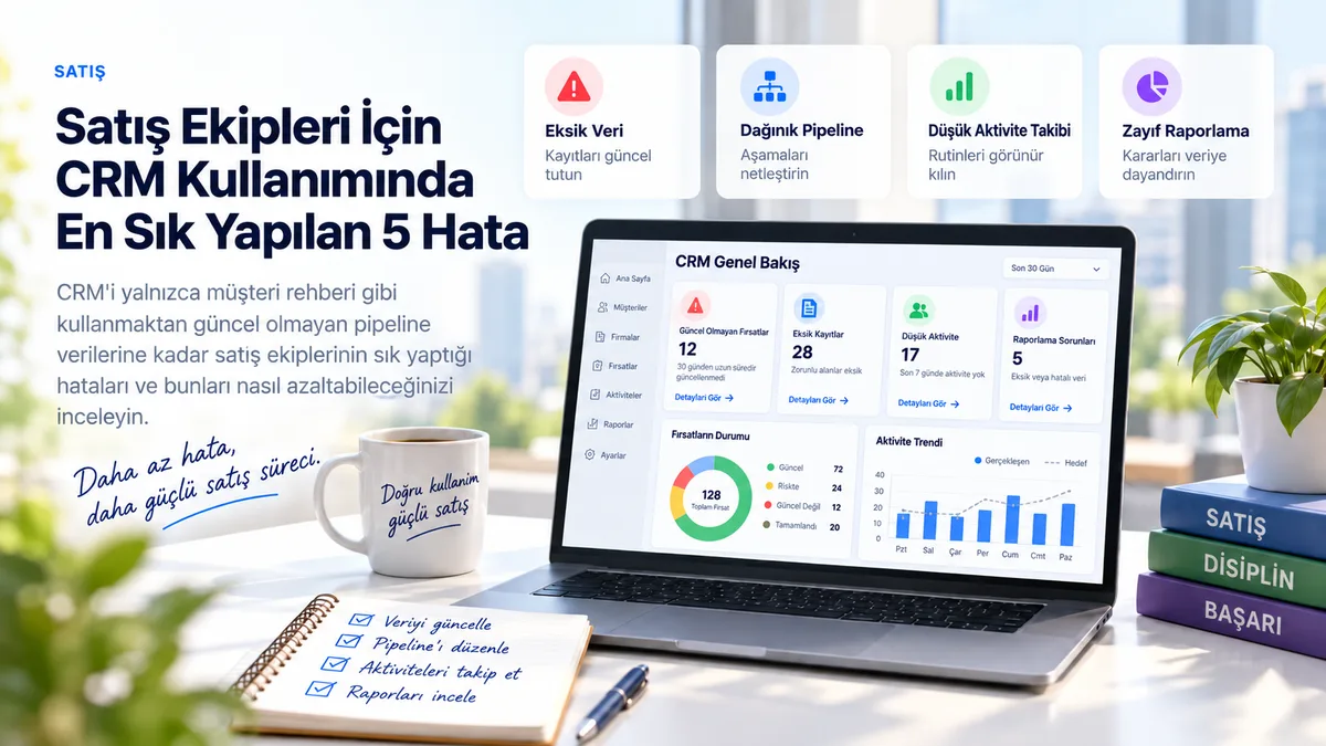 Satış Ekipleri İçin CRM Kullanımında En Sık Yapılan 5 Hata
