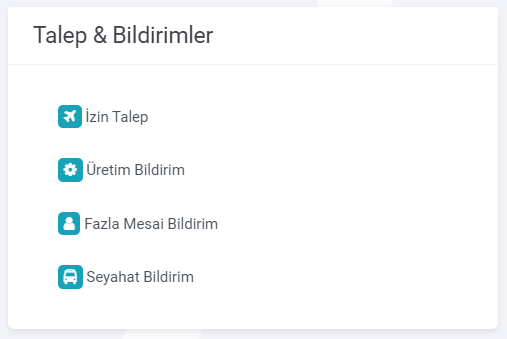 Talep ve Bidirimler